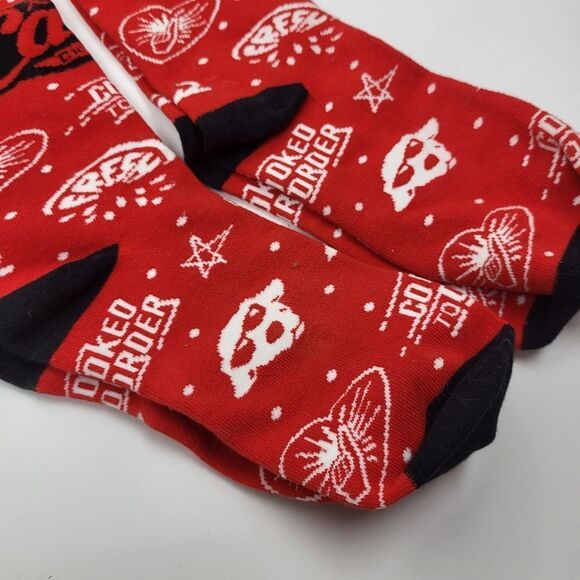NWT - Raising Cane's Red & Black "Fresh Cooked To Order" Unisex Socks (2 pairs) - Picture 7 of 8